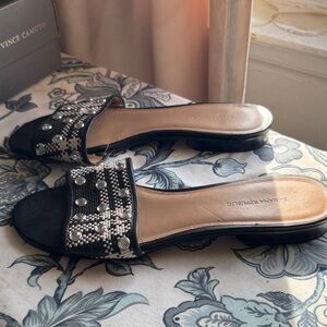 Banana Republic Black and Silver Embellished Sandals